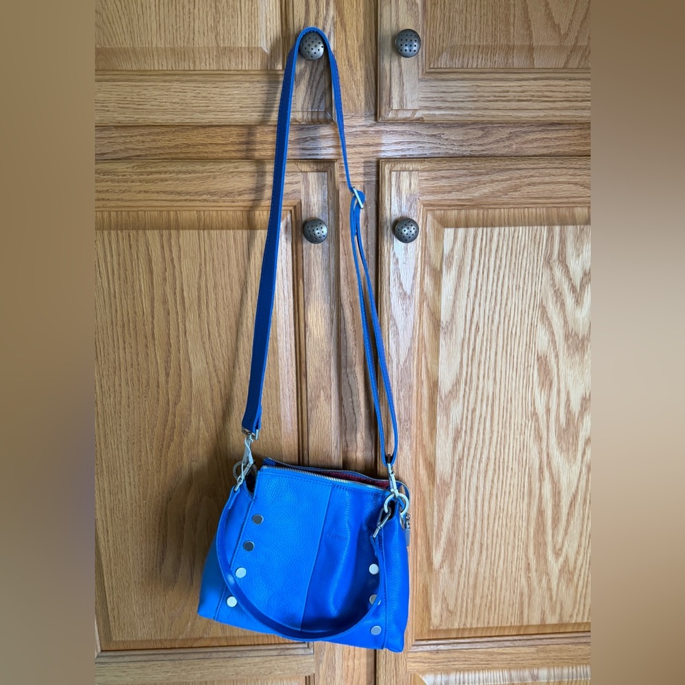 RARE: Hammitt Medium Bryant Two-Tone Blue oasis Shoulder Bag cross body purse - Picture 6 of 9